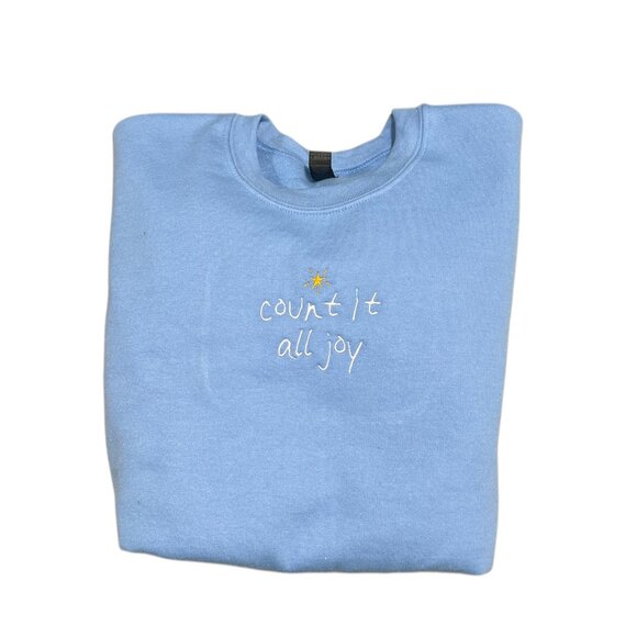 Count It All Joy Positive Embroidered Sweatshirt - Picture 1 of 3